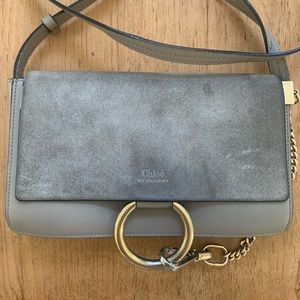 Chloe Faye Small Shoulder Bag Motty Grey